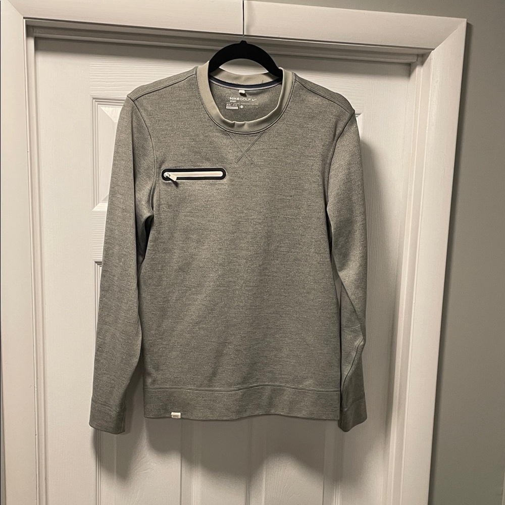 Nike Golf Sport Dri-Fit Men's Gray Sweater with Zipper Pocket